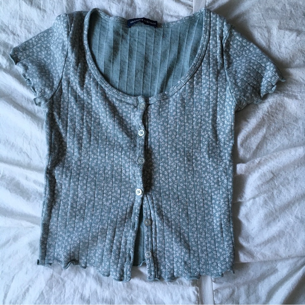 brandy melville green zelly top